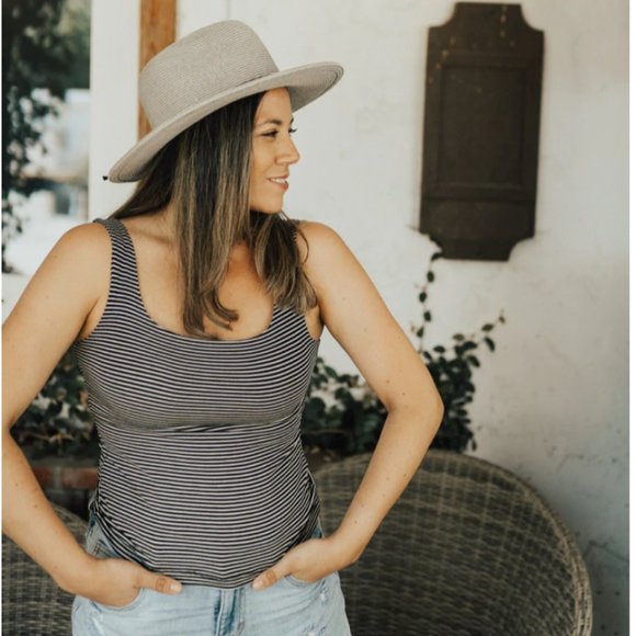 Carly Jean Los Angeles Tops - Carly Jean Los Angeles Rachel Tank Black and Ivory CJLA XL